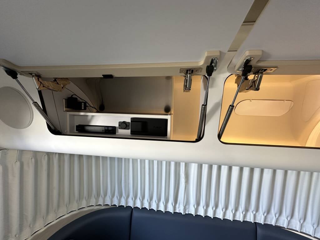 2021 Airstream Globetrotter 27FB Twin — overhead storage