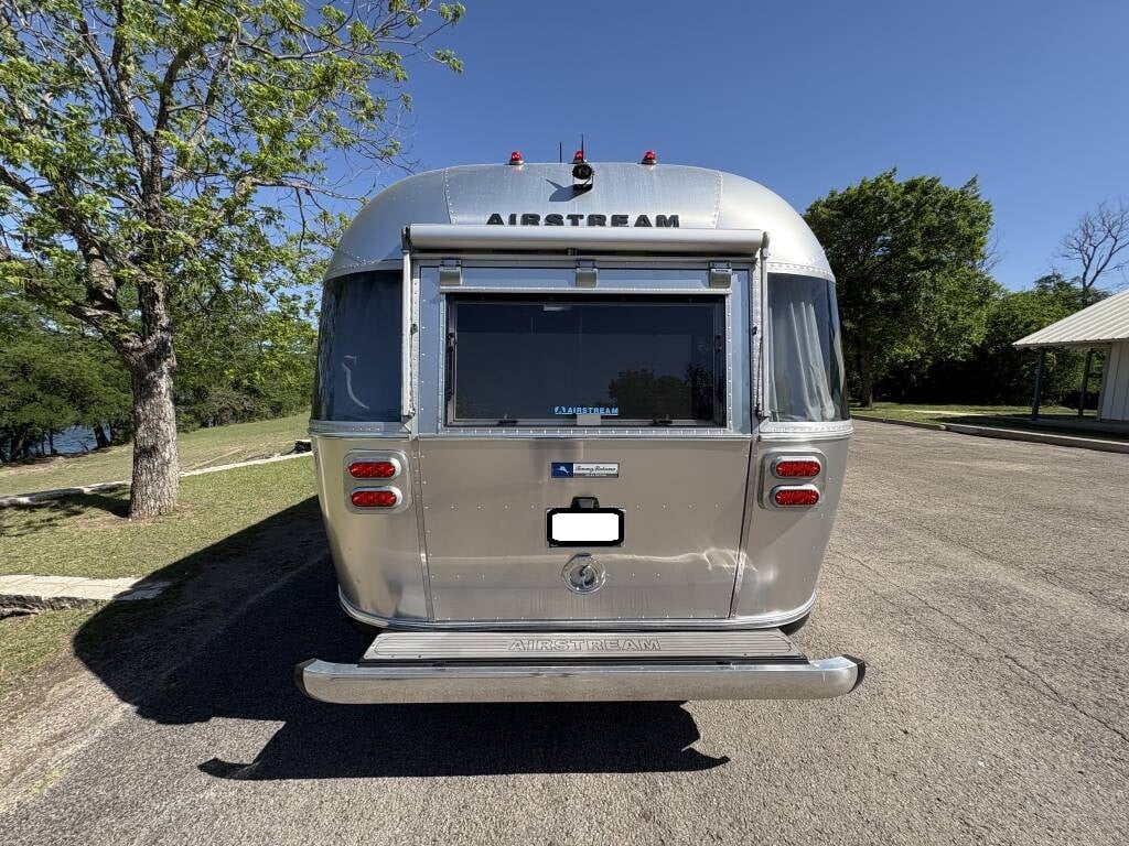2019 Airstream Tommy Bahama Special Edition 27FB — rear view with rear hatch