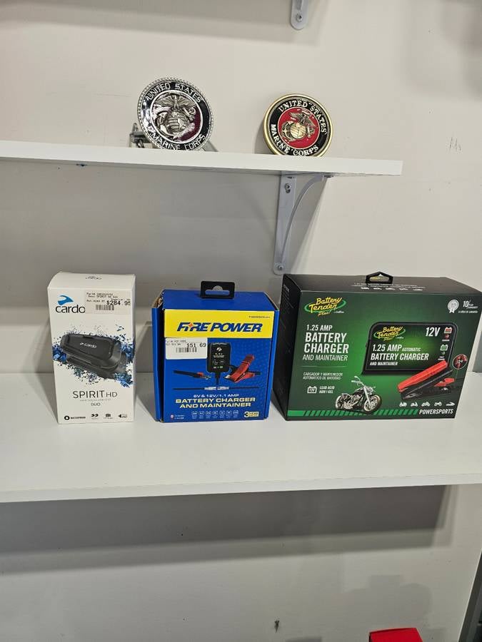 Two battery tenders and accessories included with the Gold Wing Motor Trike