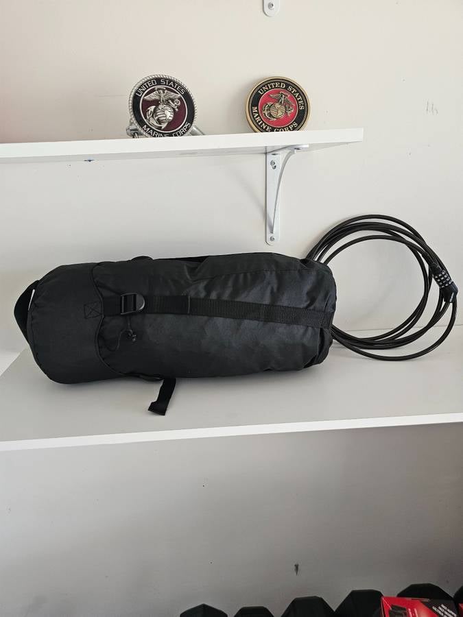 Motorcycle cover with lock and gear bag included with the Gold Wing Motor Trike