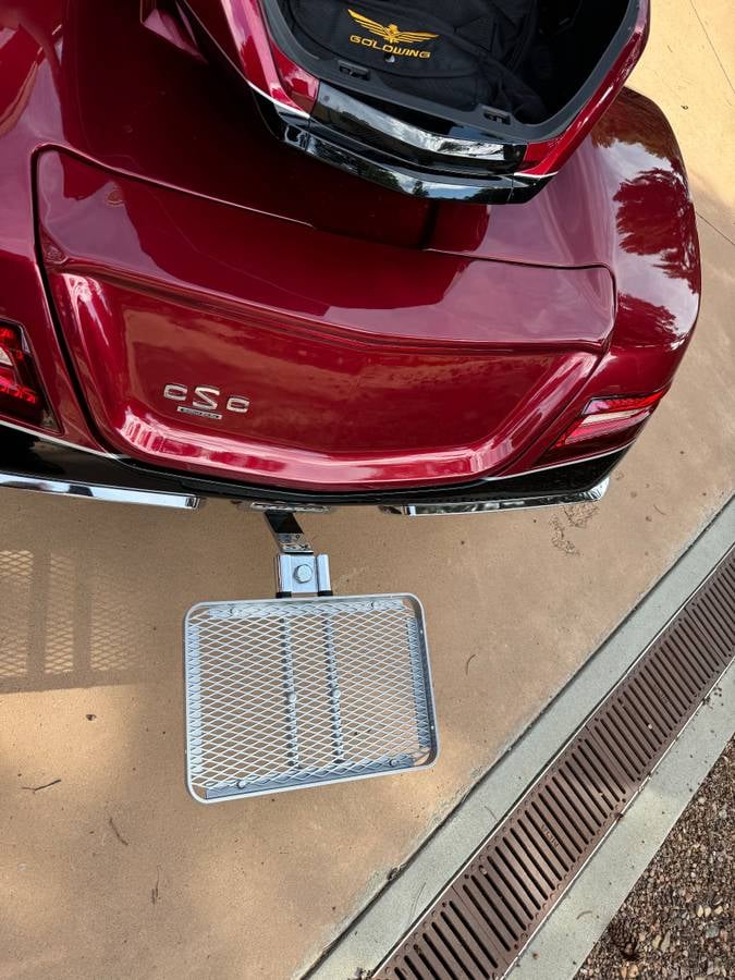 Trailer hitch with Rivco storage platform