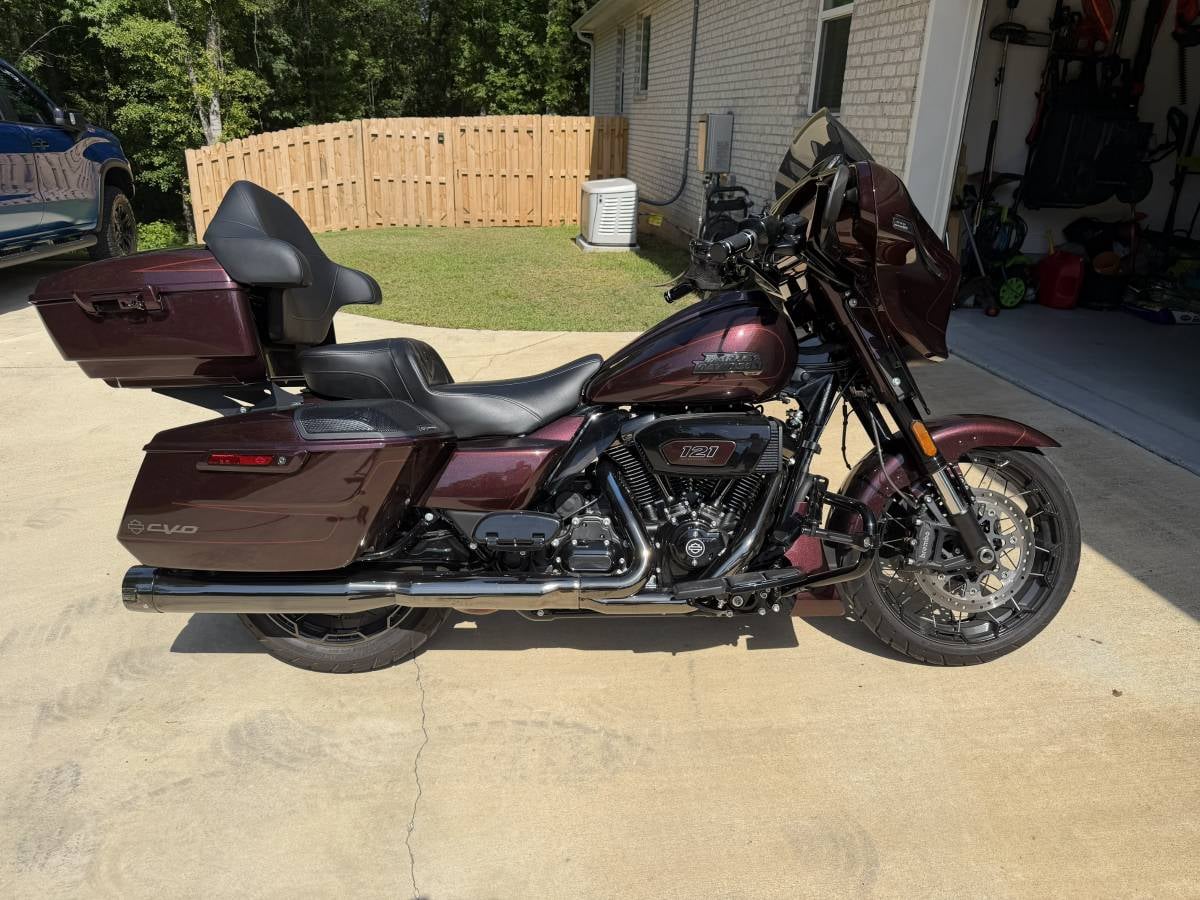 2024 Harley-Davidson CVO Street Glide in custom Copperhead paint — front three-quarter view