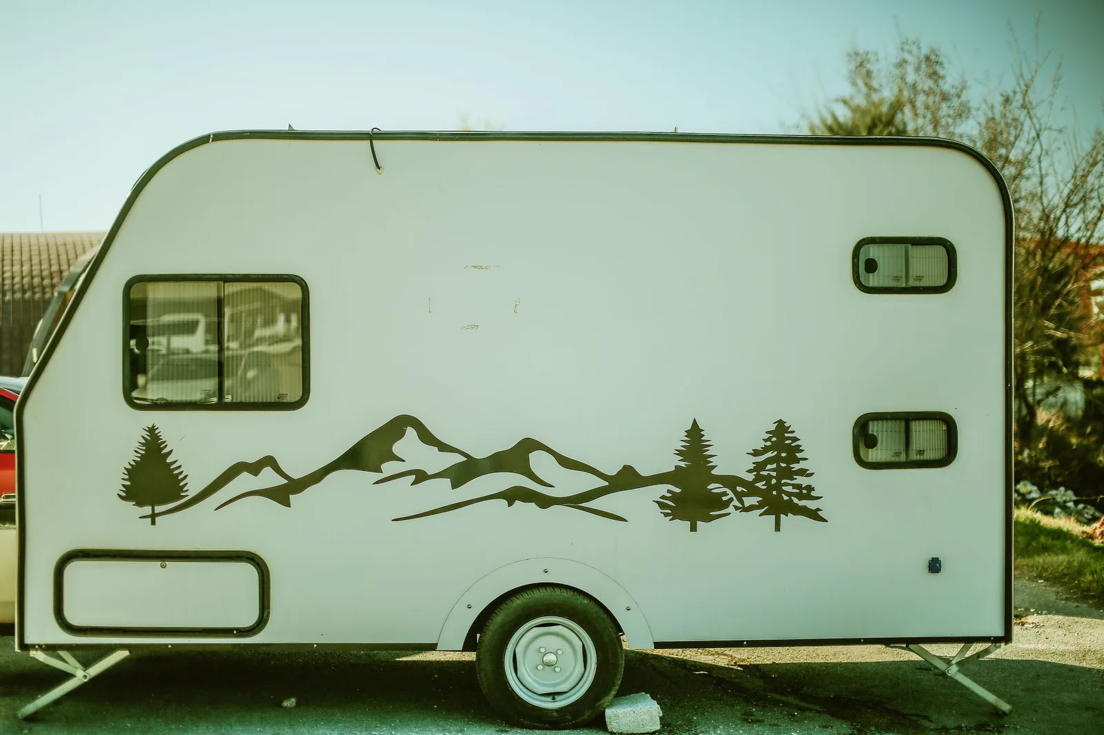 Camper trailer ready for a trip