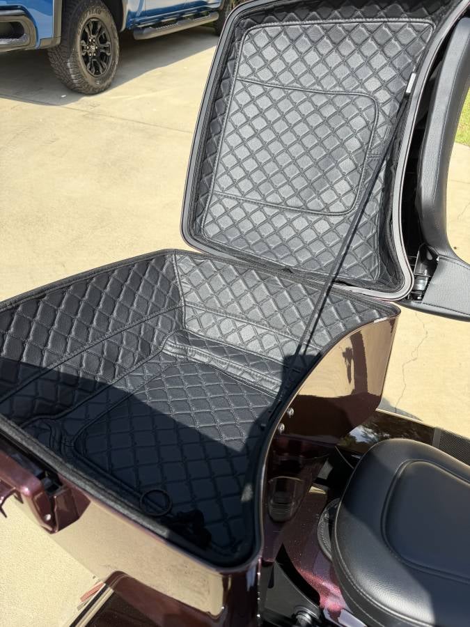 Tour pack trunk with quilted liner on the CVO Street Glide