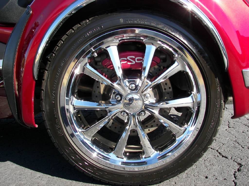 Chrome wheel upgrade on the CSC trike kit