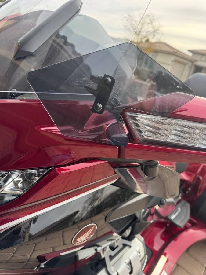 Wind deflectors added to the front fairing