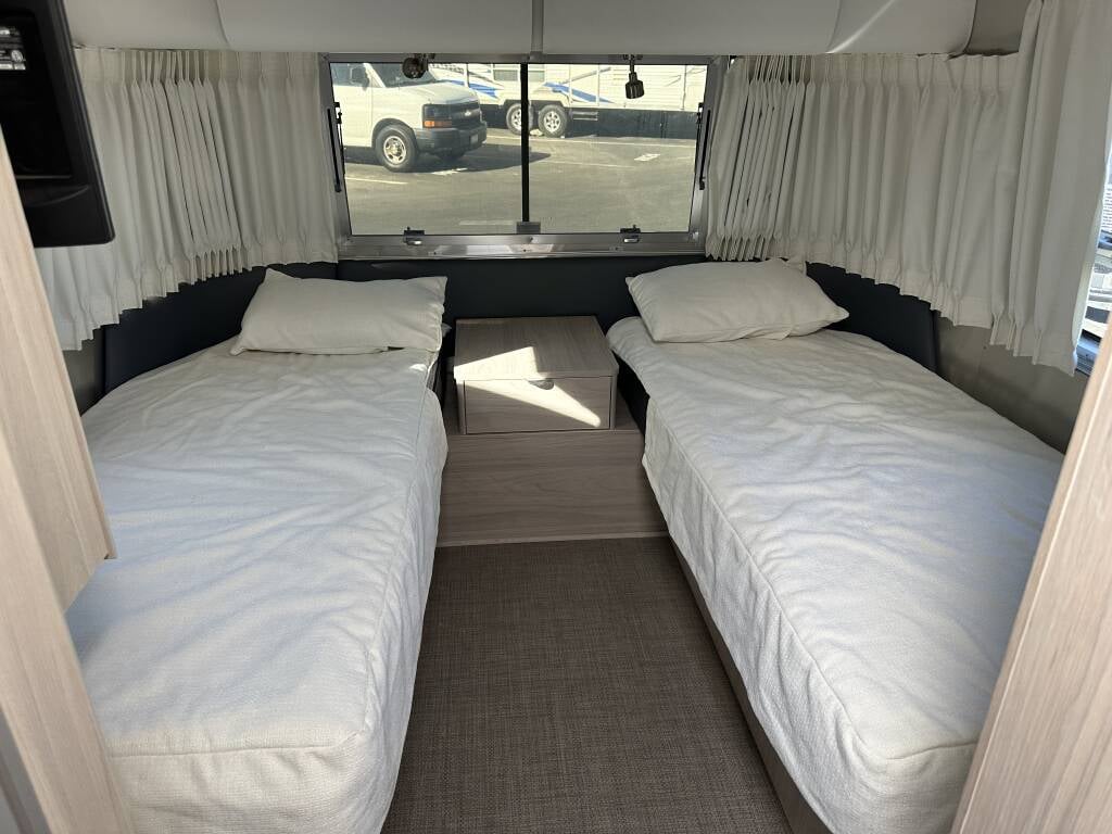 2021 Airstream Globetrotter 27FB Twin — front twin beds