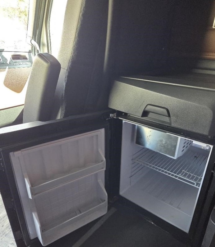2024 Freightliner Cascadia 126 — refrigerator in the sleeper